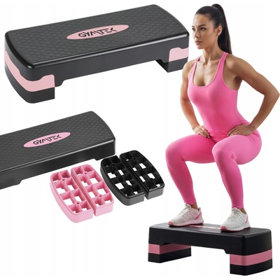 STEP NA CVIČENÍ FITNESS AEROBIKU SCHŮDEK PLOŠINA 3-ÚROVNĚ VYSOKÝ GYMTEK