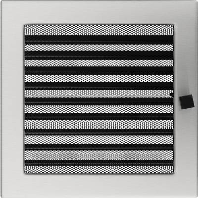 Kratki Mriežka 220 x 220 mm nerezová s klapkou