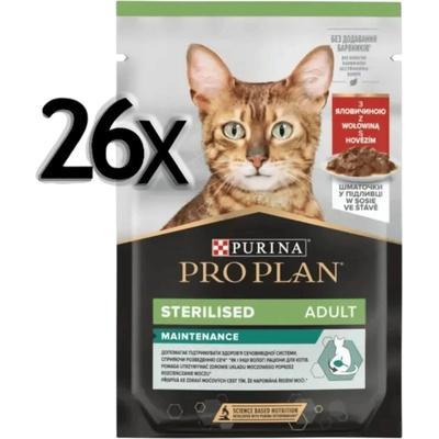 Pro Plan Cat Adult Sterilised kapsička hovězí SET 26x 85 g