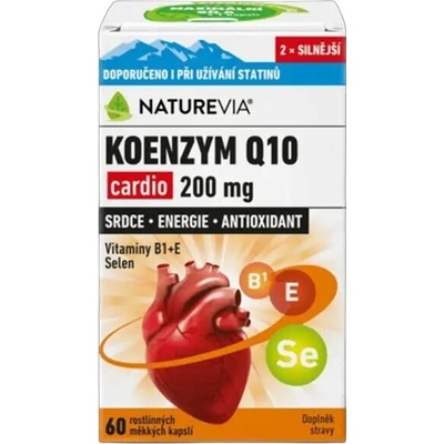 NatureVia Koenzym Q10 cardio 200 mg 60 kapslí