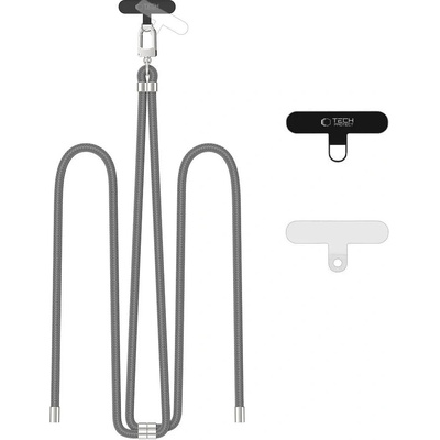 Šňůrka na krk Tech-Protect C7S Rope Crossbody šňůrka na mobil šedá