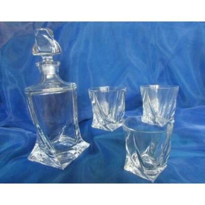 Crystalite Bohemia Souprava na whisky Quadro 7 ks 340 ml