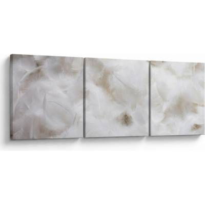 Obraz - Biele perie, trojdielne 120x40 cm