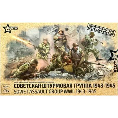 ZVEZDA Model Kit figurky 3509 Soviet Assault Group 1:35