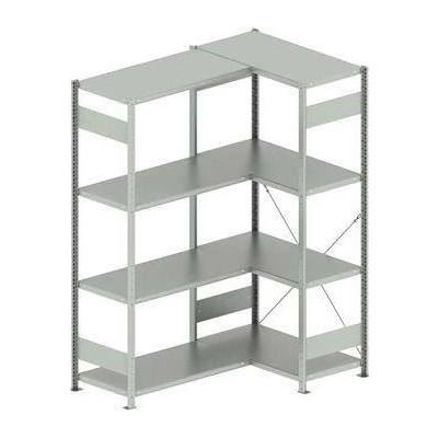 META zásuvný rohový regál 2000 x 1000 /1000 x 500 mm nosnost 100 kg