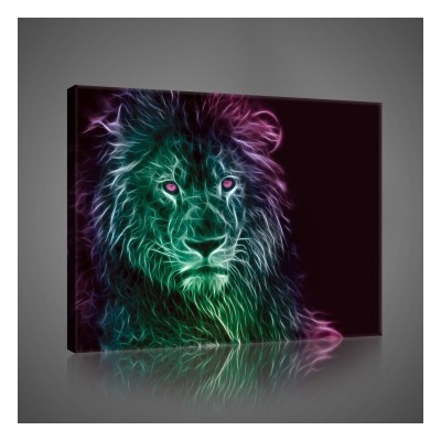 Obraz na plátne obdĺžník - OB1039 - Lev 80cm x 60cm - O6