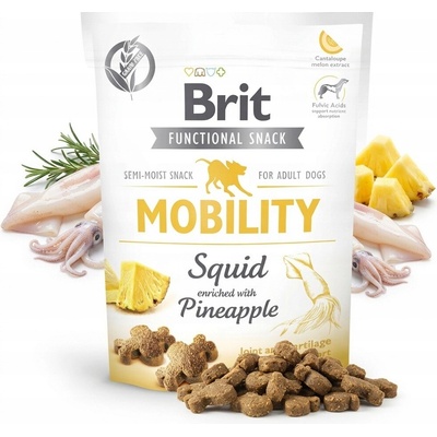Functional Snack Brit Care Dog Mobility kalamár ananás maškrta pre psa 150 g