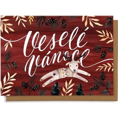 Přání Chaukiss Veselé Vánoce Jelen
