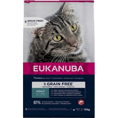 EUKANUBA Krmivo pro dospělé pro kočky s lososem bez obilovin 10 kg – Hledejceny.cz