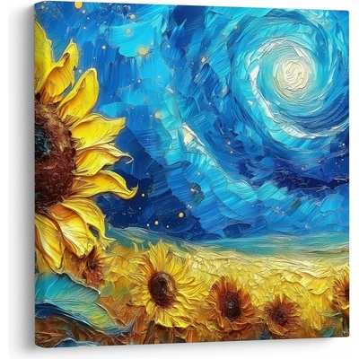 Obraz - Maľba slnečníc, jednodielne 40x40 cm