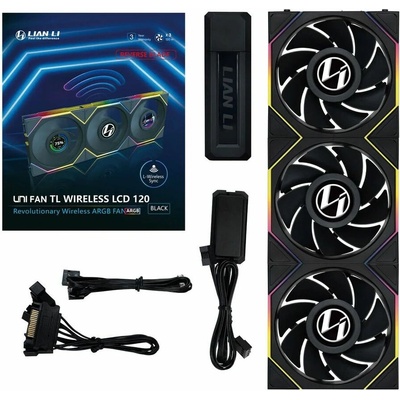 Lian Li UNI FAN TL120 LCD Reverse Blade Wireless Black 12RTLLCD1W3B