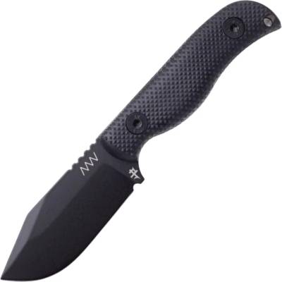 ANV Knives A090 14C28N Stonewashed w/Thumb Stud and Black G10 handle