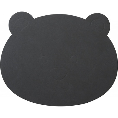 LIND Dětské prostírání BEAR Nupo antracitová kůže 38x30cm