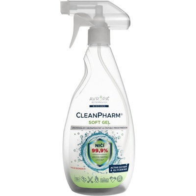 AVROPA CleanPharm SOFT GEL univerzálny dezinfekčný a čistiaci prostriedok 500 ml