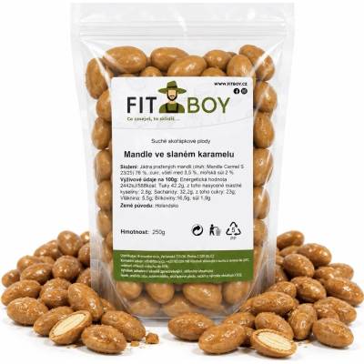 FITBOY Mandle v slanom karameli 250 g