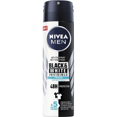 Nivea Men Invisible For Black & White Fresh deospray 150 ml – Hledejceny.cz