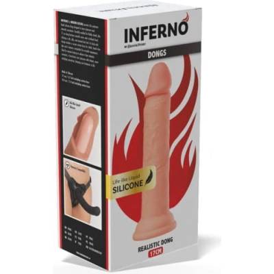 Hidden Desire Inferno Realistic Dong Liquid Silicone 17 cm Skin