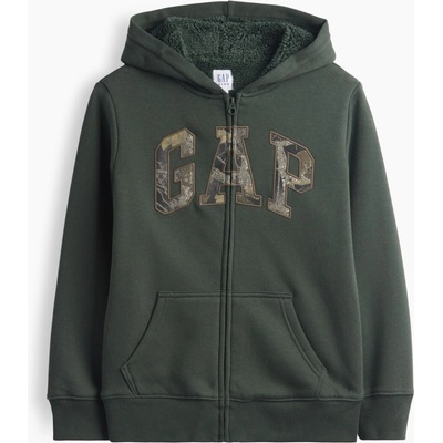 GAP dětská sherpa mikina zelená