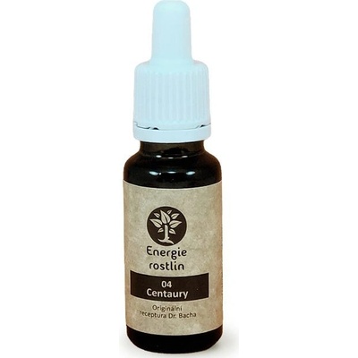 Energie rostlin Bachové Esencie 4 Centaury Esencia sebaurčenia 20 ml