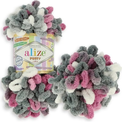 Alize Puffy Color 6070 růžová šedá