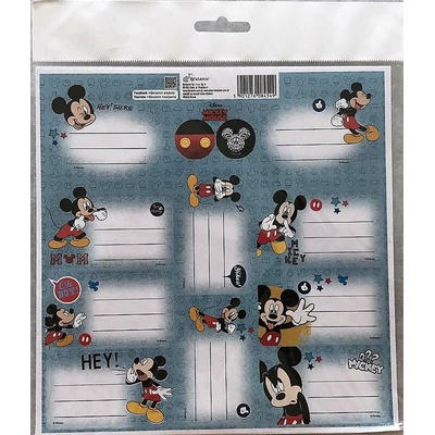BENIAMIN Samolepící jmenovky na sešity Mickey Mouse 20 ks