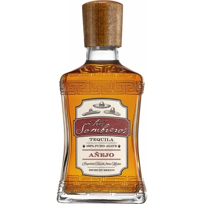 Tres Sombreros Anejo Tequila 38% 0,7 l (holá láhev)