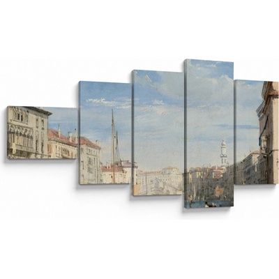 Obraz - Richard Parkes Bonington, The Grand Canal, reprodukcia, päťdielne 110x60 cm