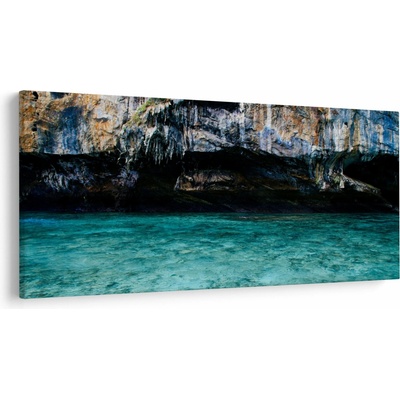 Obraz vody a skál, jednodielne 250x125 cm