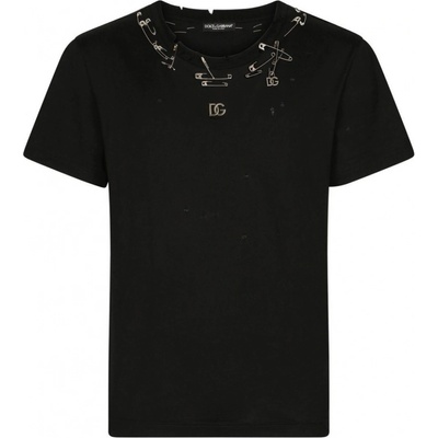 Dolce & Gabbana Embellished tričko černé černé