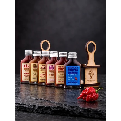 Seminka-chilli.cz Mučíto dárková sada vzorků chilli omáček 6 x 20 ml