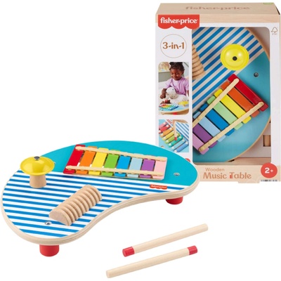 Fisher Price Dřevěný hudební stolek, hudební hračka – Hledejceny.cz