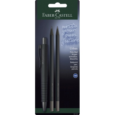 Faber Castell kuličkové pero Poly Ball Urban Black sada 3 ks 241124 – Hledejceny.cz