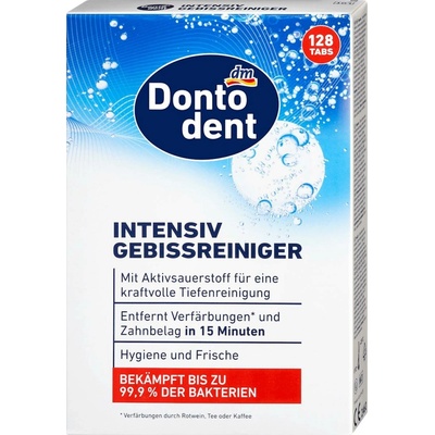 Dontodent čisticí tablety na zubní náhrady 128 ks – Hledejceny.cz