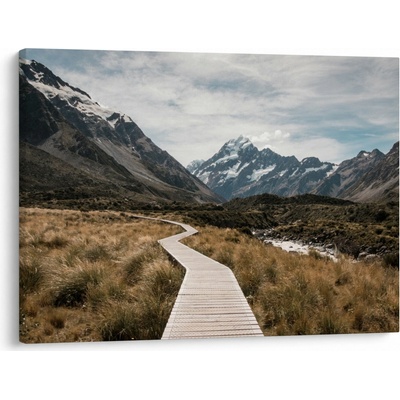 Obraz - Chodník v údolí hory Mt. Cook, jednodílný 70x50 cm