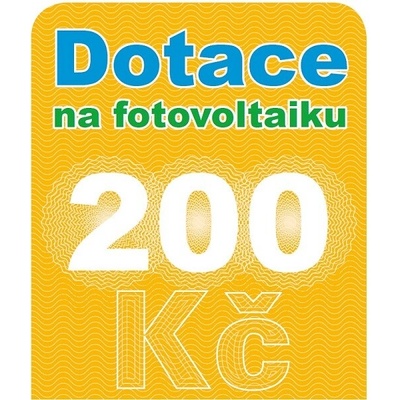 Dotace na fotovoltaiku v hodnotě 200 Kč
