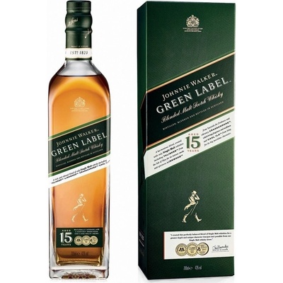 Johnnie Walker Green Label 15y 0,7 l 43% (holá láhev)