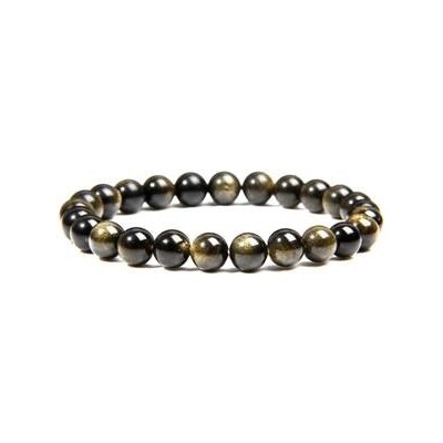 Nubis pánský korálkový gold obsidian KN330