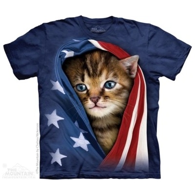 The Mountain Patriotic Kitten modré