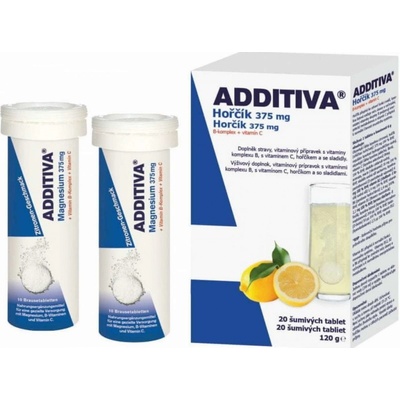 Additiva Horčík 375 mg + B-komplex + vitamín C 20 šumivých tablet – Hledejceny.cz