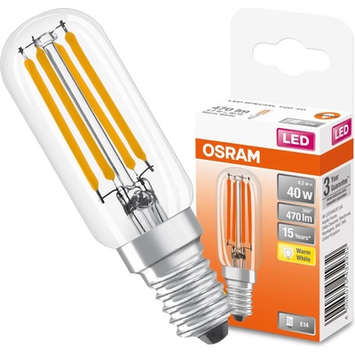 Osram 4058075432932 LED E A G E14 valcovitý tvar 4.2 W = 40 W teplá biela x d 25 mm x 80 mm 1 ks; 4058075432932