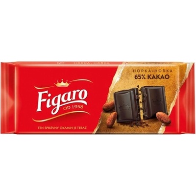 Figaro horká 65%, čokoládová tabuľka horká 65% kakaa 80 g
