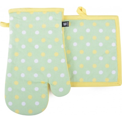 Kuchyňský SET rukavice/chňapka VERANO PUNTÍKY 18x30 cm/20X20 cm ESSEX, 100% bavlna – Hledejceny.cz