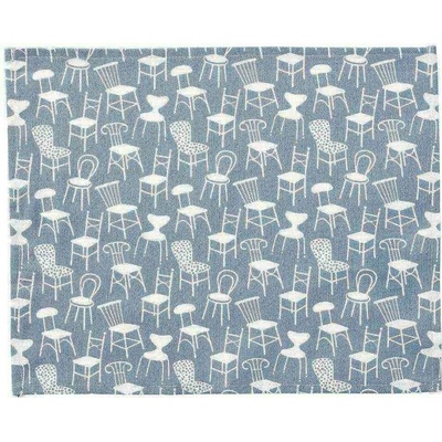Klippan Švédsko Prostírání Chairs blue 2ks 45x35cm