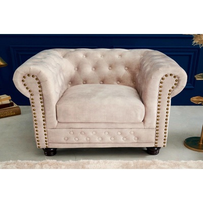 LuxD Chesterfield šampanský zamat