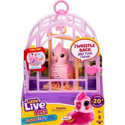 Moose Little Live Pets 26692 Mluvící pták s klecí