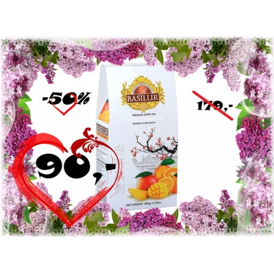 Basilur White Tea Mango Orange papír 100 g