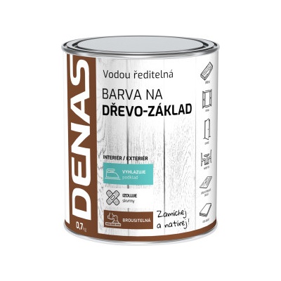 Denas základní barva na dřevo 0,7 kg bílá