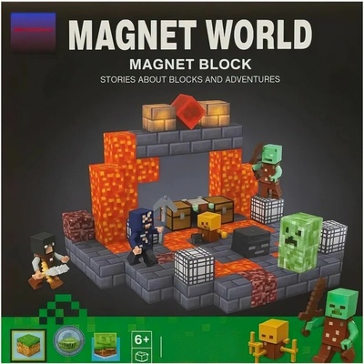 Toybit Magnetická stavebnice Minecraft Danger svítící 101 ks