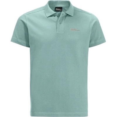 Jack Wolfskin ESSENTIAL polo pánské triko zelená