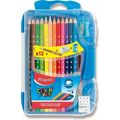 Maped Color'Peps Smart Box trojhranné pastelky 12 farieb + doplnky